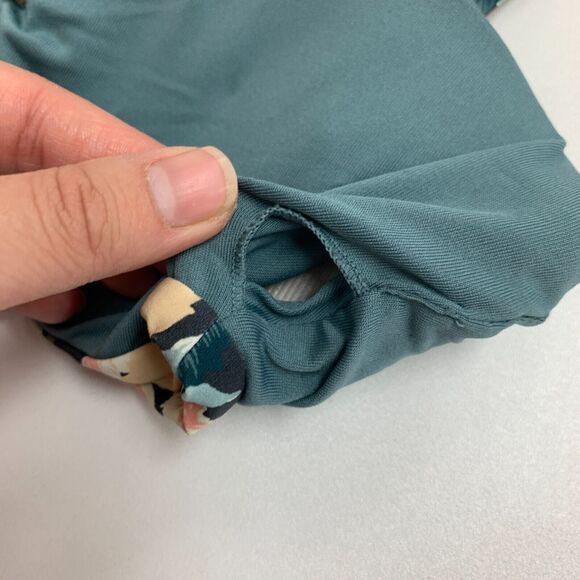 O'Neill Criss Cross Straps Bikini Top Womens S Small Waterfall Floral Front Tie - Picture 9 of 14